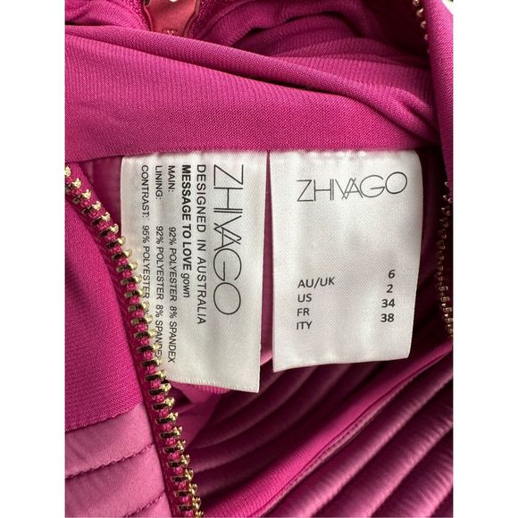 Zhivago Message To Love Gown in Berry US 2 $650 - Picture 9 of 10